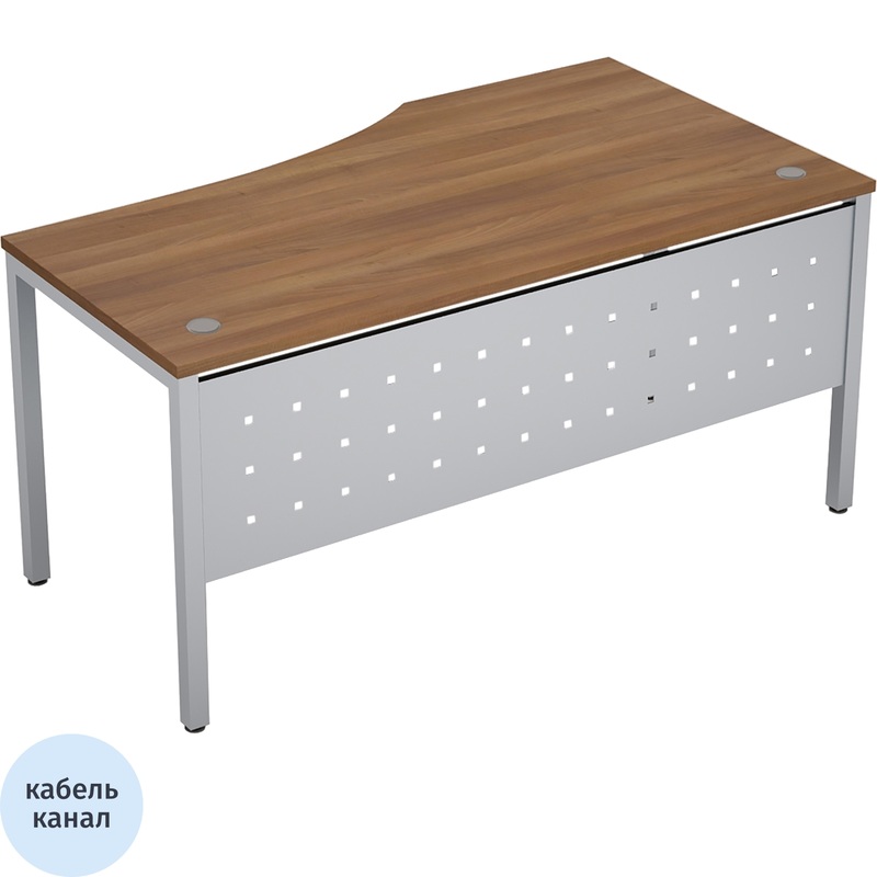 Изображение товара Эргономичный правый офисный стол Avance 6МК.021 1600х900х750 мм серый коричневый