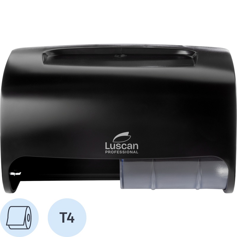 Изображение товара Диспенсер для туалетной бумаги рулонной Luscan Doublemini T4 чёрный настенный