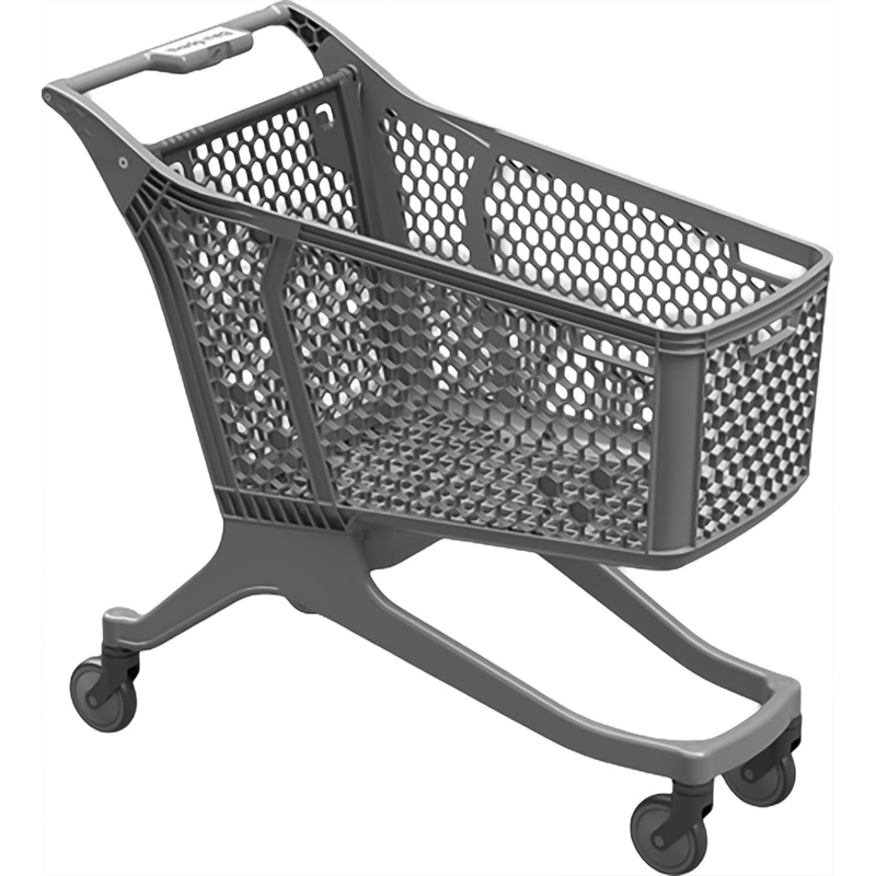 Изображение товара Тележка покупательская DRIFT серый пластик удобная и прочная для супермаркетов