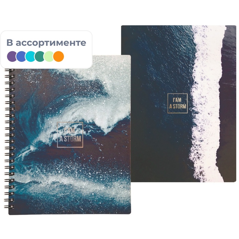 Изображение товара Бизнес-тетрадь Be Smart Storm A5 120 листов в клетку на спирали