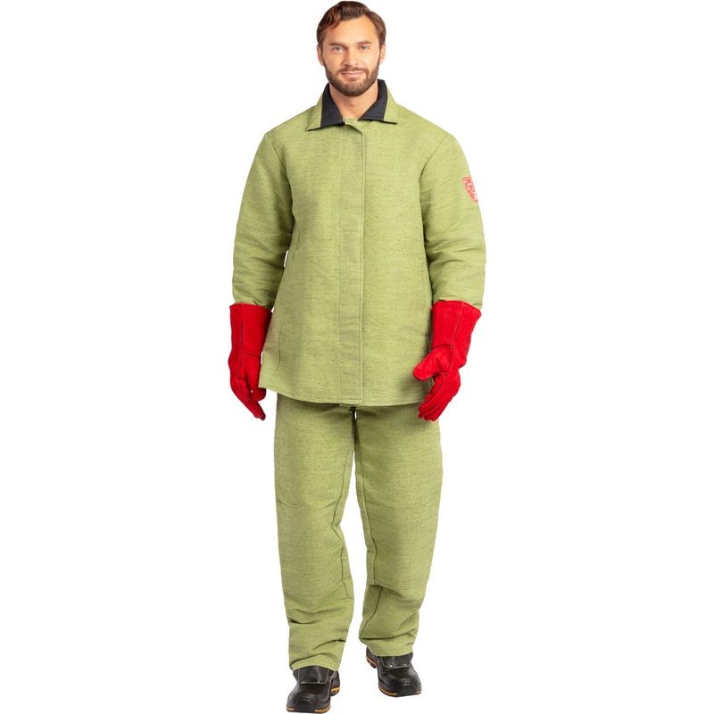 Изображение товара Костюм сварщика КС02 брезентовый летний хаки размер 52-54 рост 182-188