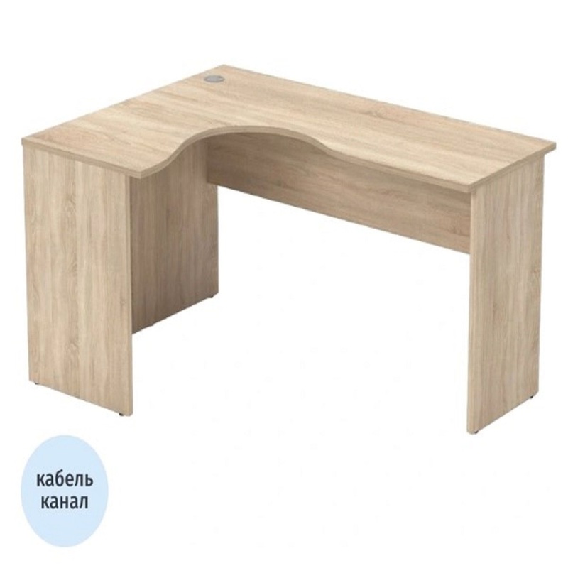 Изображение товара Уценка. Стол угловой Комус Мебель (Easy to lead) Easy One 886.887 левый (дуб сонома, 1600х1200х743 мм)
