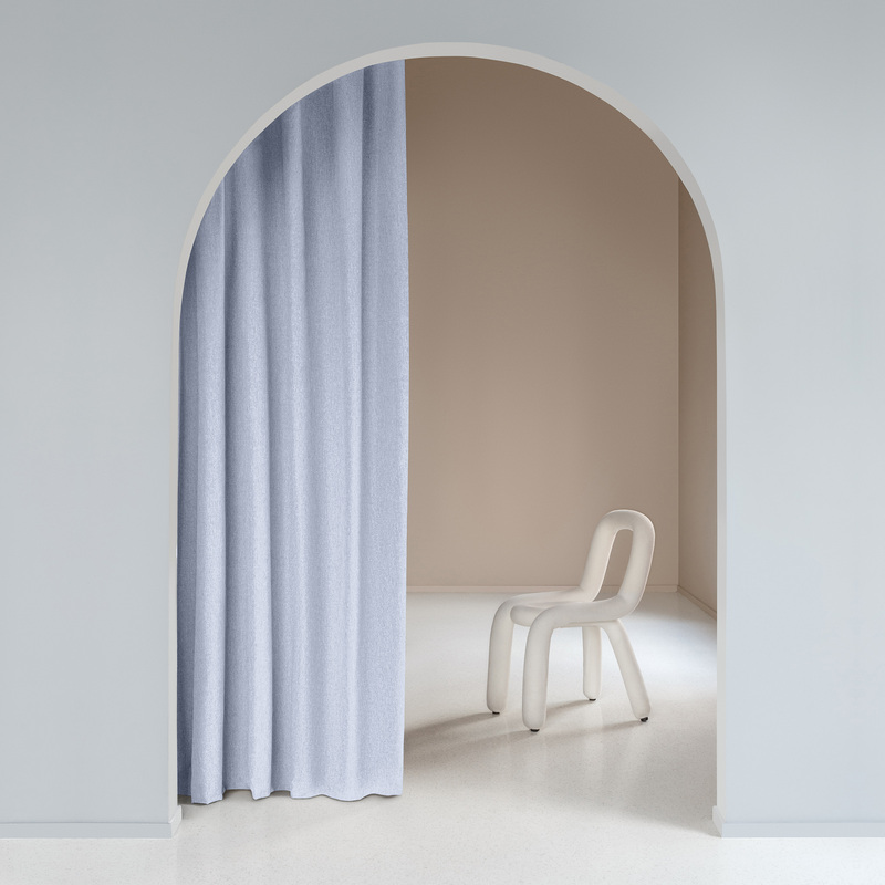 Изображение товара Штора Волшебная Ночь Рогожка 165х270 см серо-голубая