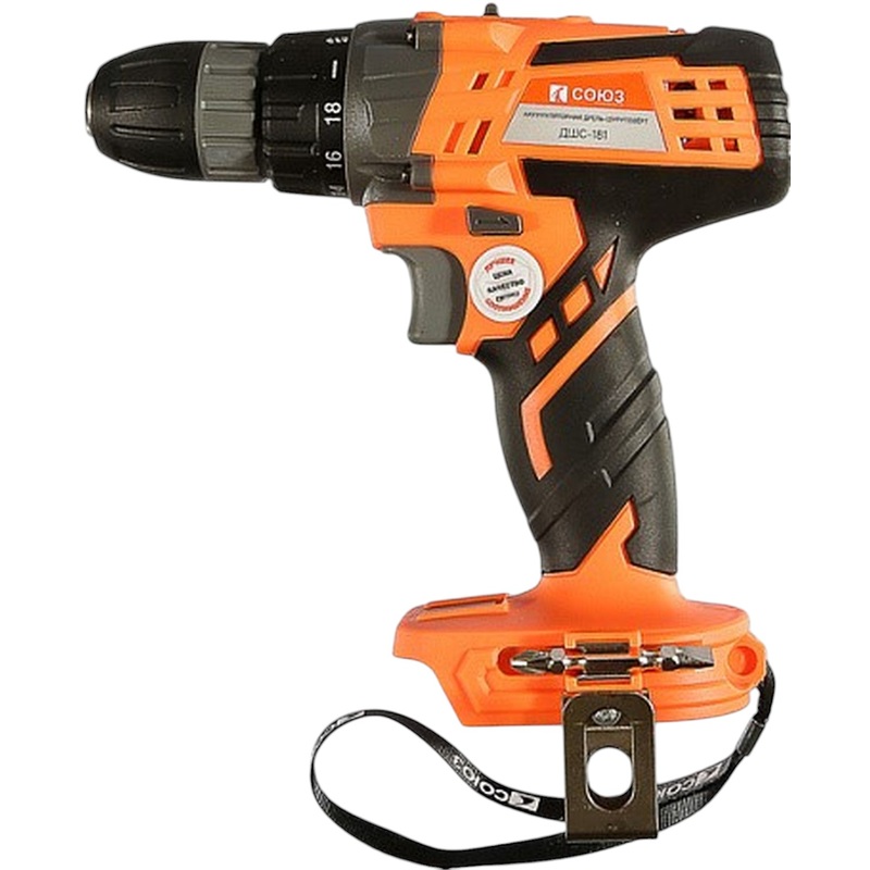 Изображение товара Дрель-шуруповёрт ударная аккумуляторная Союз ДШС-181 18 В без АКБ без ЗУ