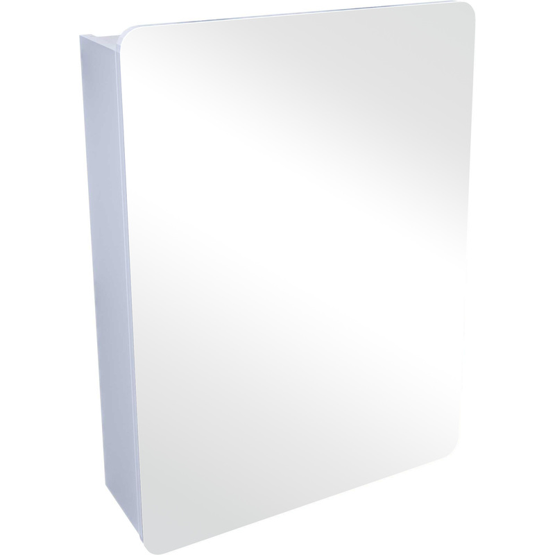 Изображение товара Шкаф с зеркалом Аделина 55 белый 550х160х800 мм для ванной комнаты