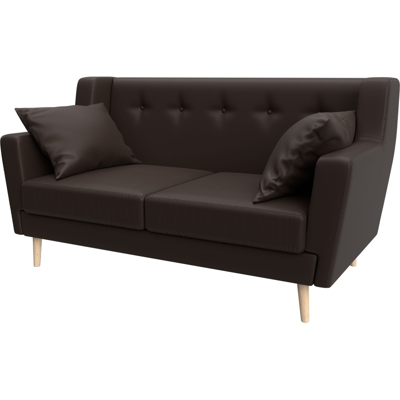 Изображение товара Диван двухместный Horeca Брайтон 2 коричневый экокожа