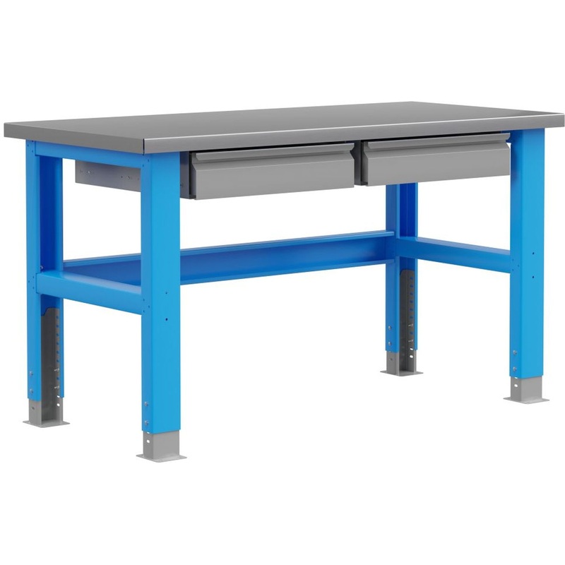 Изображение товара Промышленный металлический стол Верстакофф PLC 1500х700х1000 мм с регулируемой высотой
