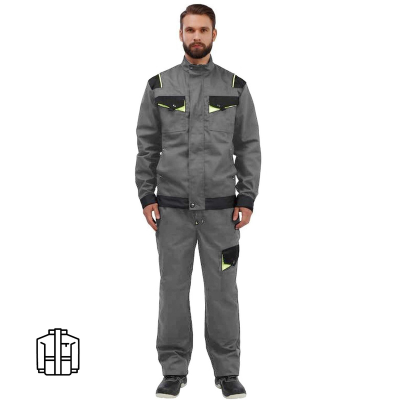 Изображение товара Рабочая летняя мужская куртка л27-КУ светло-серая/серая для профессиональной деятельности