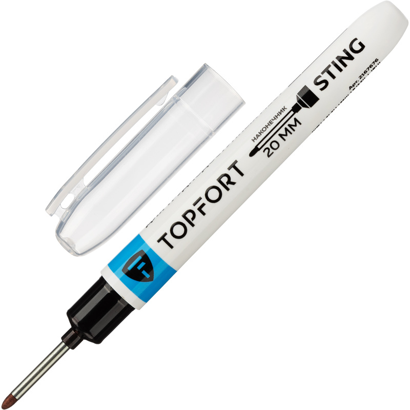 Изображение товара Промышленный перманентный маркер TOPFORT для труднодоступных мест 1 мм черный