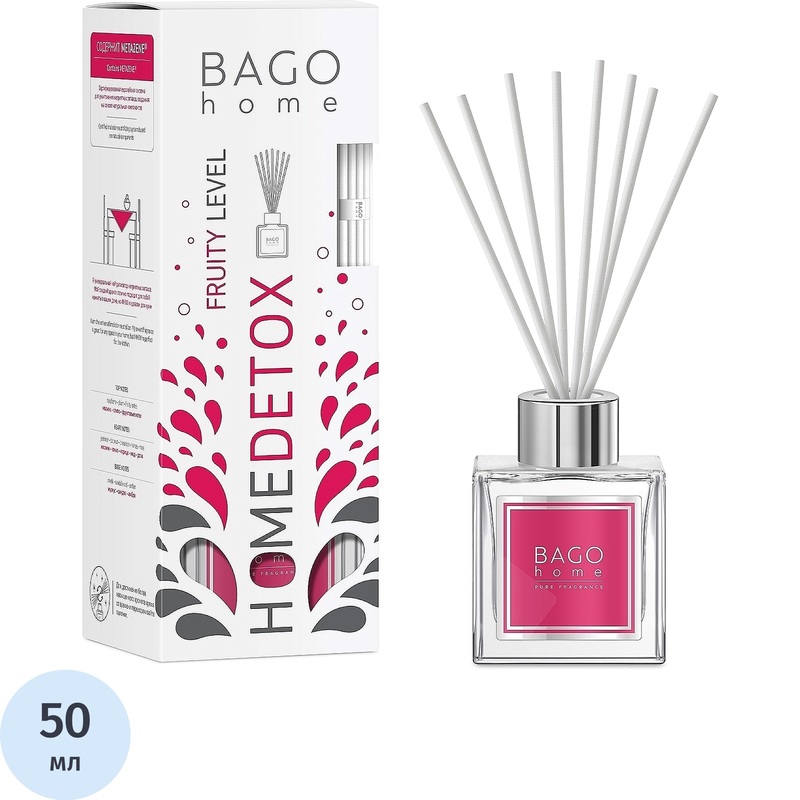Изображение товара Аромадиффузор Bago home Фруктовый 50 мл с ягодно-цветочным ароматом