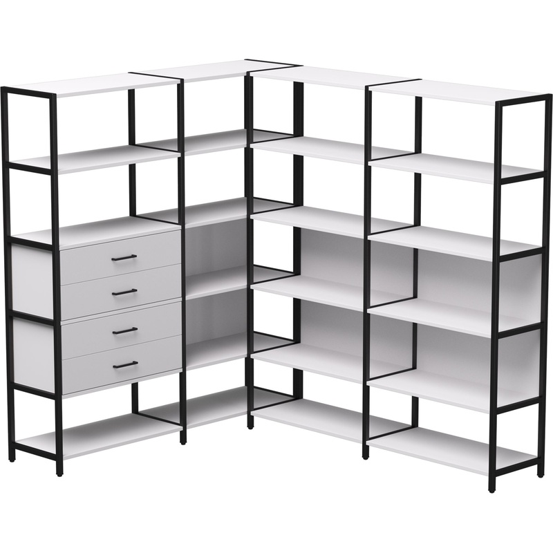 Изображение товара Стеллаж для документов EVO 254ST17W39005 белый чёрный 1635х2020х1840 мм