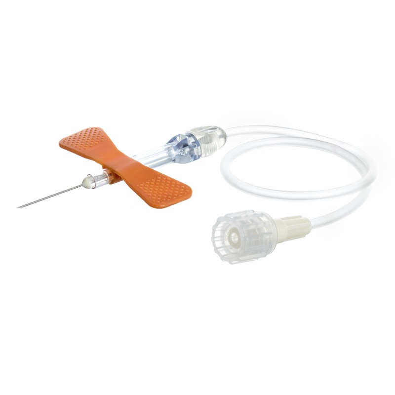 Изображение товара Игла-бабочка Vacuette Safety 25G 0.5х19 мм оранжевая для одноразового использования