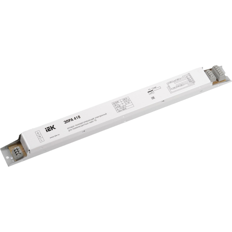 Изображение товара ЭПРА для люминесцентных ламп IEK 418 (LLV418D-EBFL-4-18)
