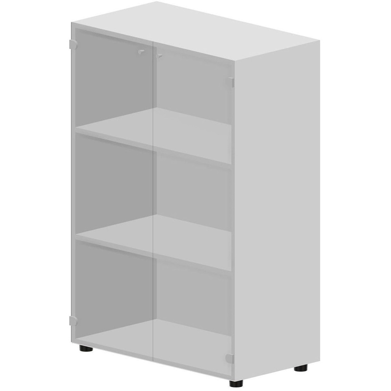 Изображение товара Шкаф для документов Artwood с стеклом белый 800х440х1180 мм