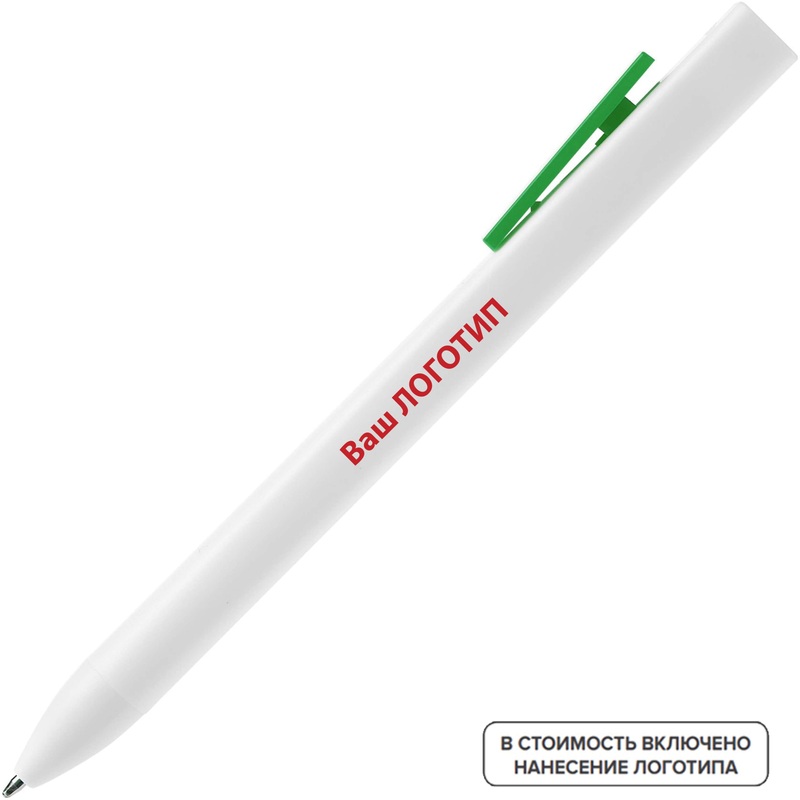 Изображение товара Ручка шариковая автоматическая Swiper SQ синяя 1 мм белый/зеленый корпус 200 штук
