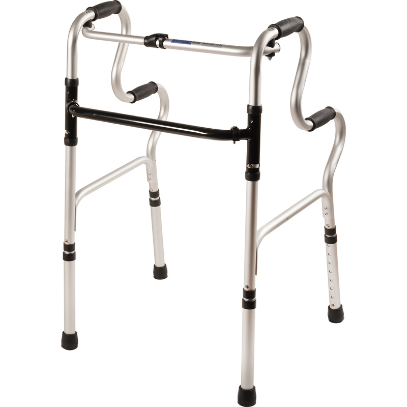 Изображение товара Двухуровневые складные алюминиевые ходунки Barry регулируемые до 135 кг