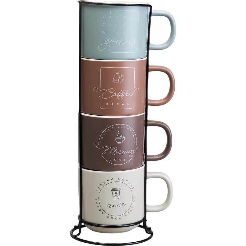 Изображение товара Набор кружек с подставкой Lefard 360 мл (5 предметов,756-473)