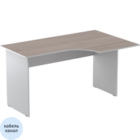 Стол эргономичный Easy Standard LT 16/16 правый (дуб тёмный/серый,  1400х900х740 мм)