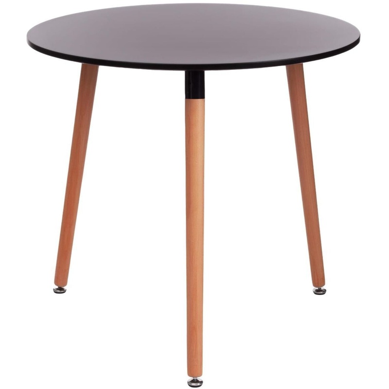 Изображение товара Обеденный стол TetChair Mars 80x80 см черный с деревянным основанием