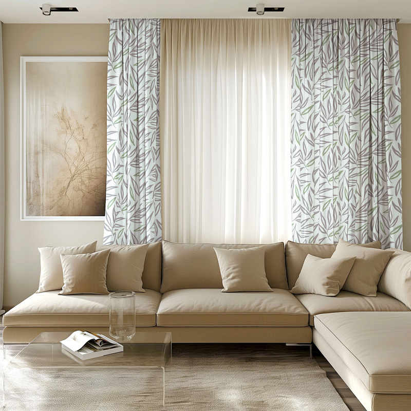 Изображение товара Штора Волшебная ночь Рогожка 165x270 см натуральный эффект льна