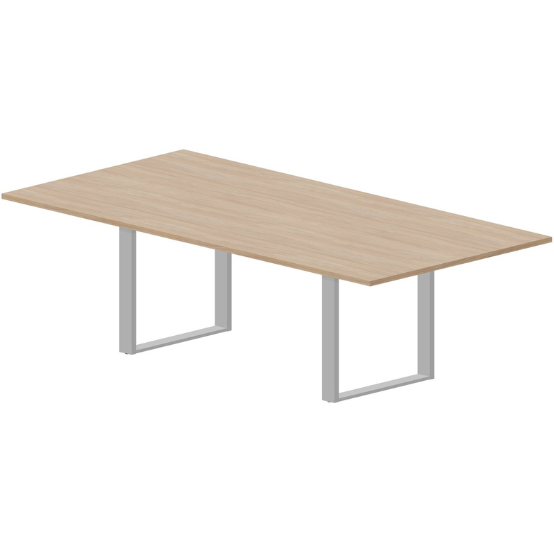 Изображение товара Стол для переговоров Virtus VTM2412OWAL 2400х1200х720 мм дуб светлый/алюминий