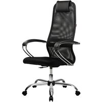 Кресло для руководителя Easy Chair 675 TTW чёрное (сетка/ткань, металл)