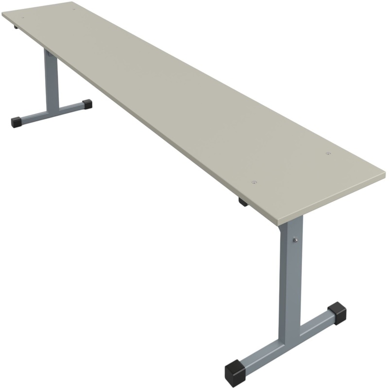 Изображение товара Скамья серого цвета 1500x320x460 мм для столовых и кухонь металлокартонная