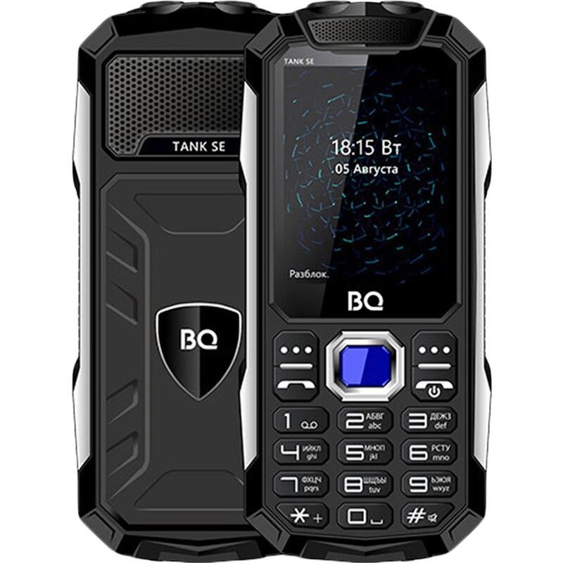 Изображение товара BQ 2432 Tank SE черный/серебристый - мобильный телефон с двумя SIM-картами
