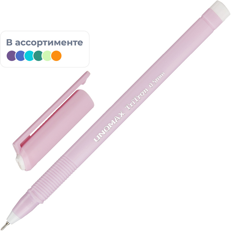 Изображение товара Ручка шариковая неавтоматическая Unomax Tritron 2x синяя (толщина линии 0.3 мм)