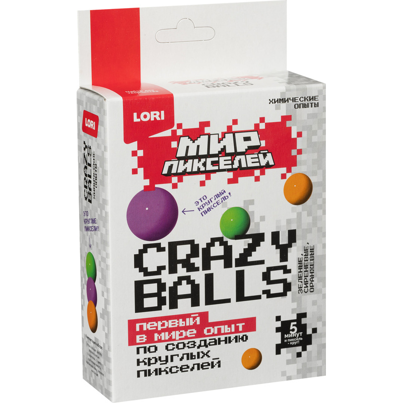 Изображение товара Набор химических опытов Lori Crazy balls для создания разноцветных упругих шариков