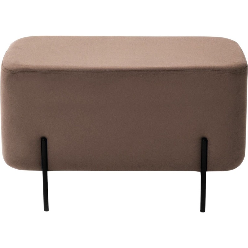 Изображение товара Пуф Gloria коричневый велюр 750х400х430 мм стильный и практичный