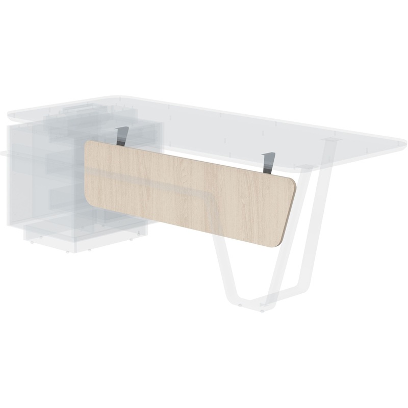 Изображение товара Панель фронтальная для правого-левого стола (дуб светлый/чёрный графит, 1413х19х340 мм)