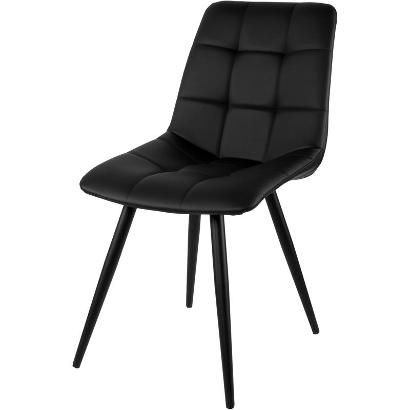 Изображение товара Стул обеденный Комус Form чёрный (экокожа, металл)