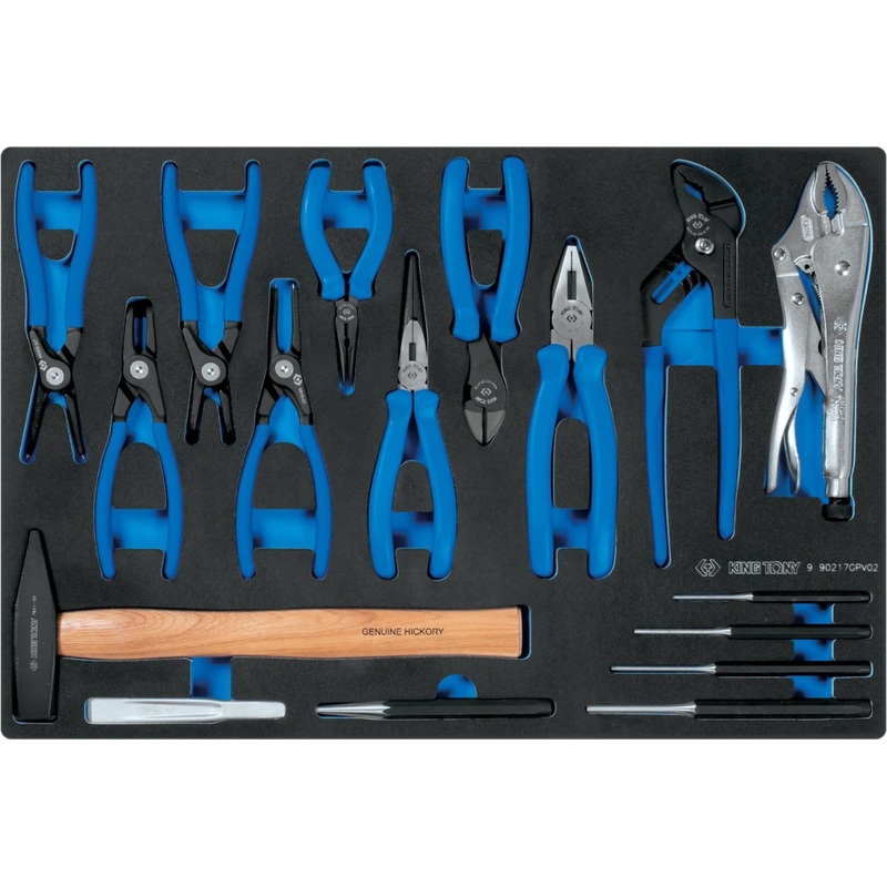 Изображение товара Набор съёмников стопорных колец King Tony 17 предметов 9-90217GRV02