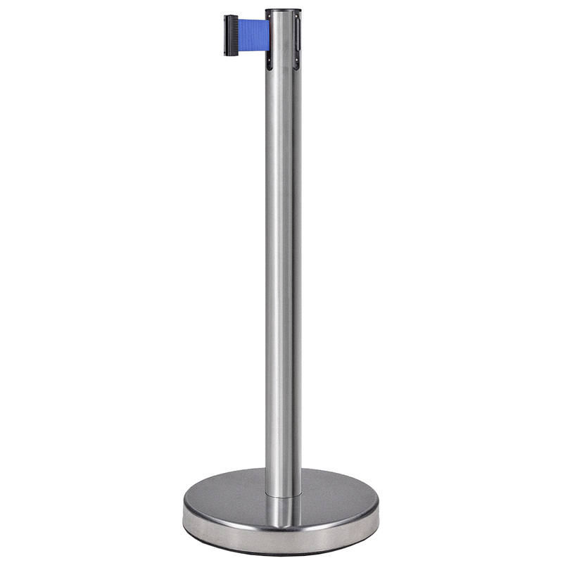 Изображение товара Стойка ограждения BSLN-226323 с вытяжной лентой 3 м из нержавеющей стали