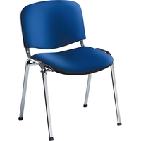Стул офисный Easy Chair ИЗО/ISO синий ткань металл хромированный,  поперечина (диаметр) 18 мм (9725)