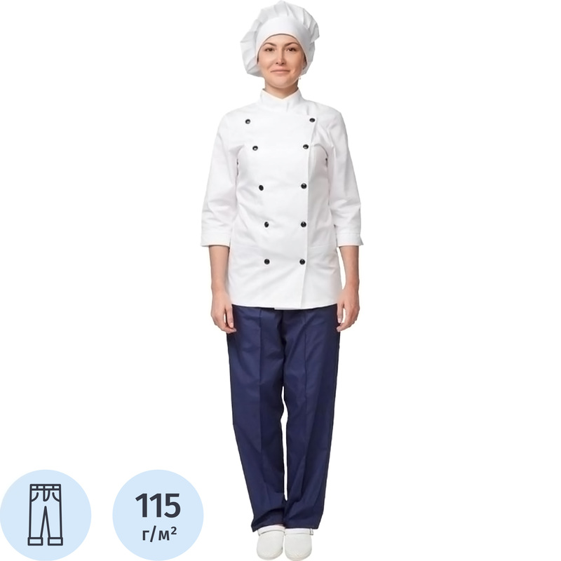 Изображение товара Брюки универсальные у14-БР на резинке синие тиси 52-54