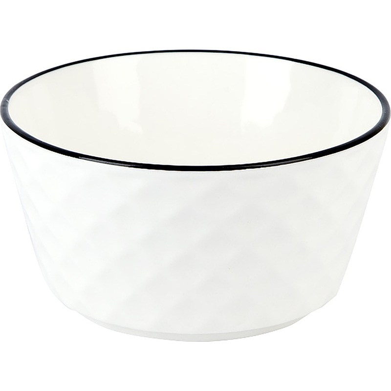 Изображение товара Фарфоровый салатник Nouvelle Home Notele 11.5 см 300 мл 6 шт черный/белый