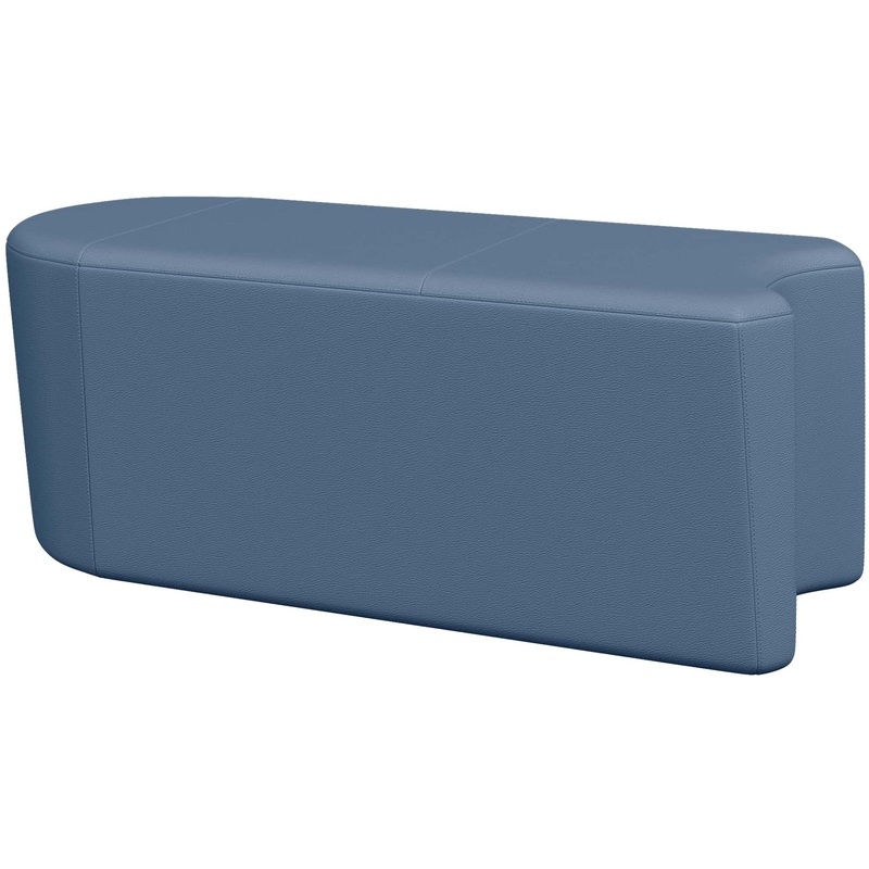 Изображение товара Модуль дивана Молекула Mol2-1 двухместный синий из искусственной кожи