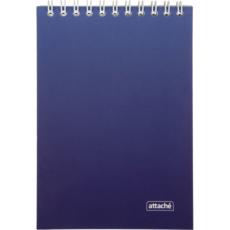 Изображение товара Блокнот Attache Градиент А6 60 листов синий в клетку спираль УФ-лак