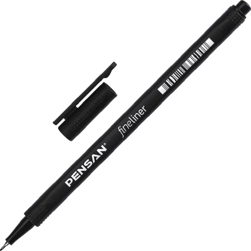 Изображение товара Ручка Pensan Fineliner Pen 0.4 мм черная водная чернила для точного письма