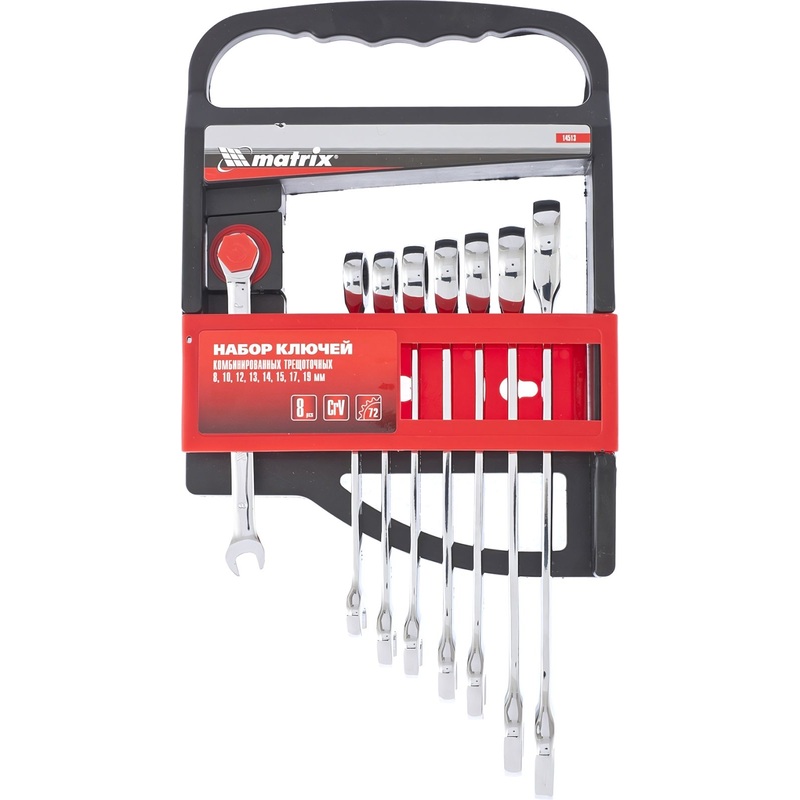 Изображение товара Набор ключей комбинированных Matrix 8-19 мм 8 предметов