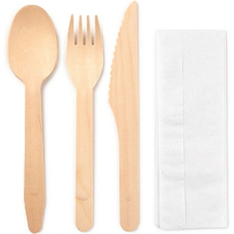 Изображение товара Набор одноразовой посуды на 1 персону (4 предмета, 300 наборов в упаковке)