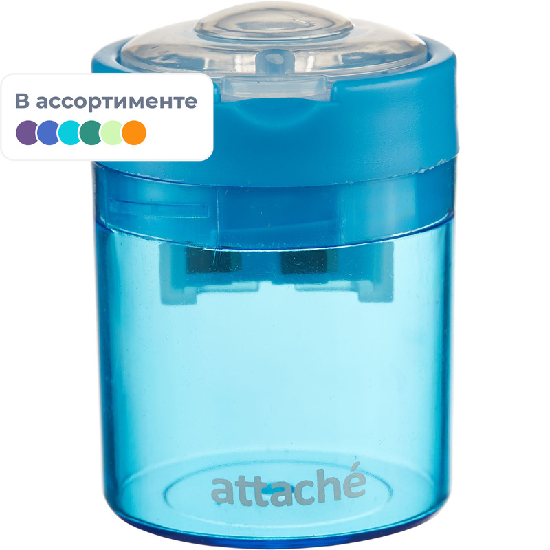 Изображение товара Точилка для карандашей Attache Economy пластиковая с контейнером 2 отверстия