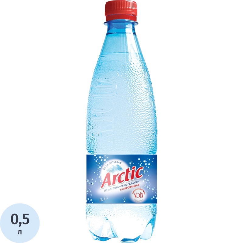 Изображение товара Вода питьевая Arctic газированная 0.5 л