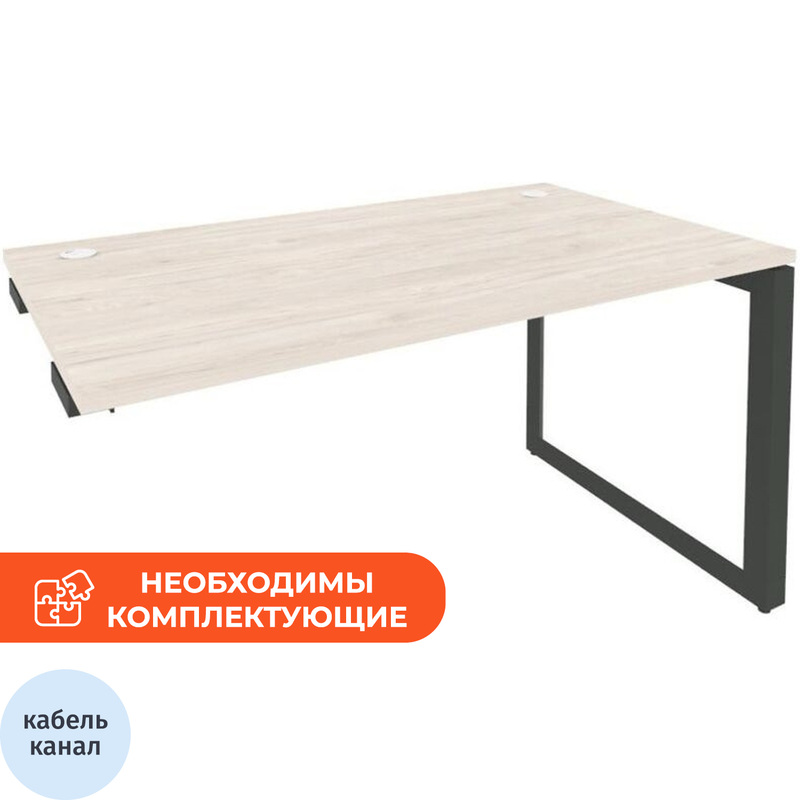 Изображение товара Стол прямой ONIX-О O.MO-SPR-3.8 из ЛДСП с кабель-каналом и регулировкой опор