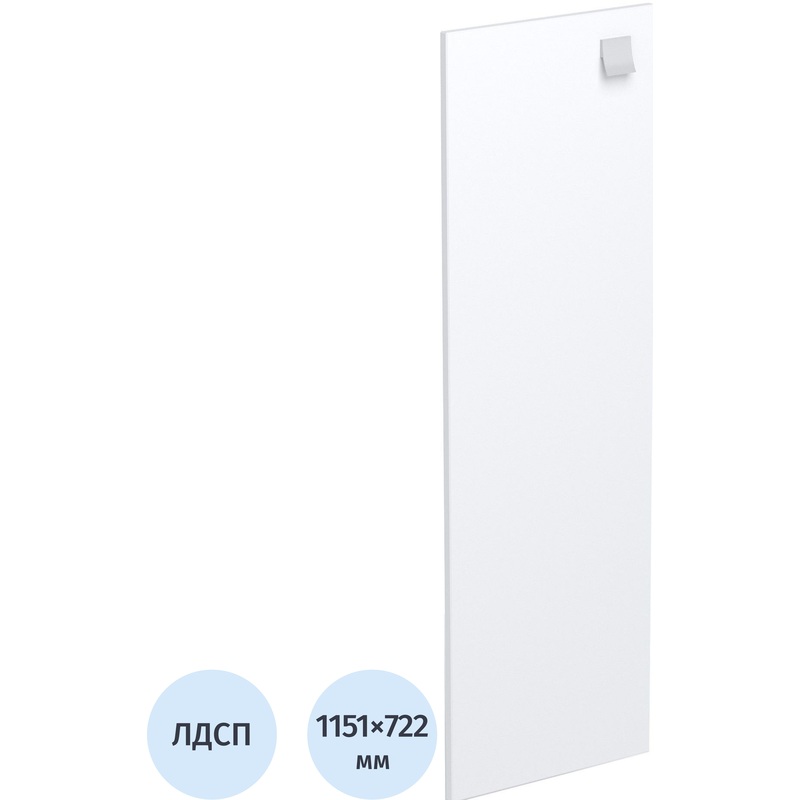 Изображение товара Двери средние Metal System Style 242386-Н-ЛД2Л/Пр белые 722x1151 мм