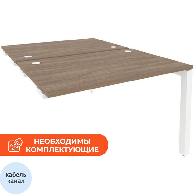 Изображение товара Рабочая станция на 2 рабочих места ONIX-П O.MP-D.SPR-2.8 (дуб аризона/белый, 1180х1635х750 мм)