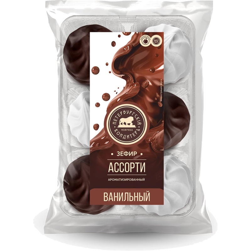 Изображение товара Зефир Петербургский КондитерЪ ассорти в шоколаде 350 г — натуральный и вкусный десерт Изображение товара Зефир Петербургский КондитерЪ ассорти в шоколаде 350 г — натуральный и вкусный десерт