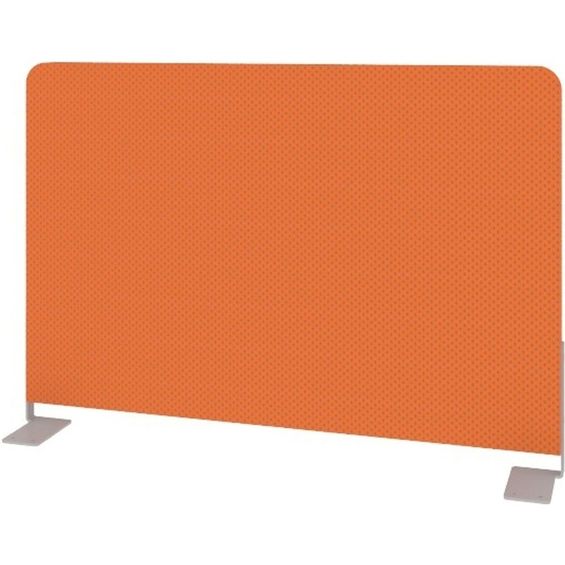Изображение товара Экран к столу Metal System Style Б.ТЭКР-60 с креплением боковой (оранжевый, 600х28х390 мм)